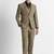 Self design slim fit single-breasted three-piece suits