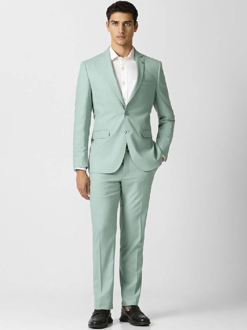 Slim fit single-breasted two-piece suits
