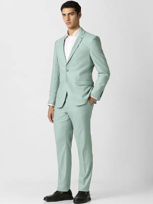 Slim fit single-breasted two-piece suits 2