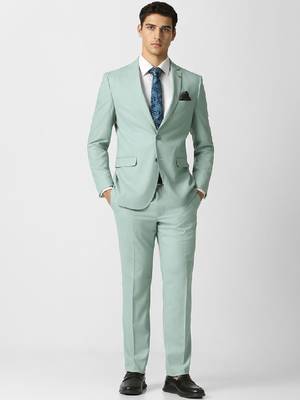Slim fit single-breasted two-piece suits 4
