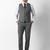 Self design slim fit single-breasted three-piece suits