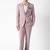 Self design slim fit single-breasted two-piece suits