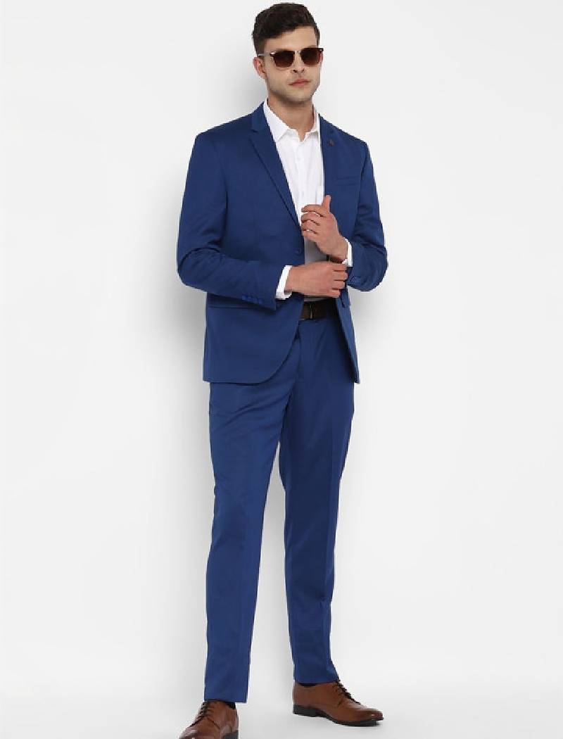 Tailored-fit single-breasted 2-piece suit