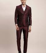 Tailored-fit single-breasted three-piece suit