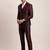 Tailored-fit single-breasted three-piece suit