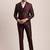 Tailored-fit single-breasted three-piece suit