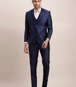 Tailored-fit single-breasted three-piece suit