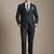 Slim-fit single-breasted two-piece suit