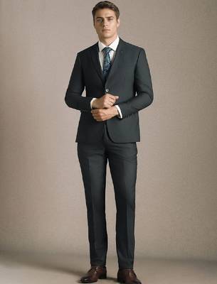 Slim-fit single-breasted two-piece suit 4
