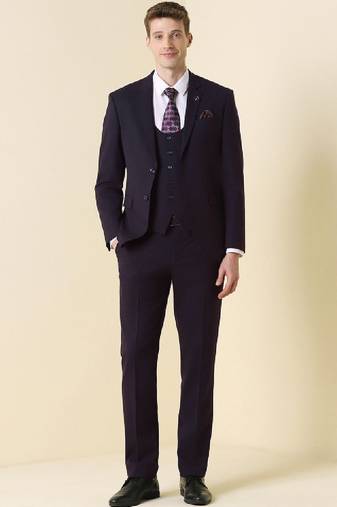 Slim-fit single-breasted three-piece suit