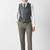 Checked slim-fit single-breasted three-piece suit