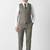 Checked slim-fit single-breasted three-piece suit