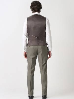 Checked slim-fit single-breasted three-piece suit 4
