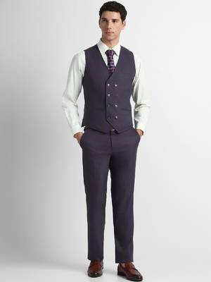Slim-fit single-breasted three-piece suit 2