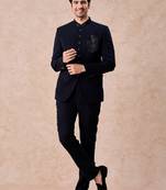 Self design tailored fit jodhpuri two-piece suit