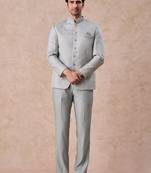 Self design tailored fit jodhpuri two-piece suit