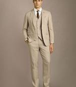 Slim-fit single-breasted three-piece suit