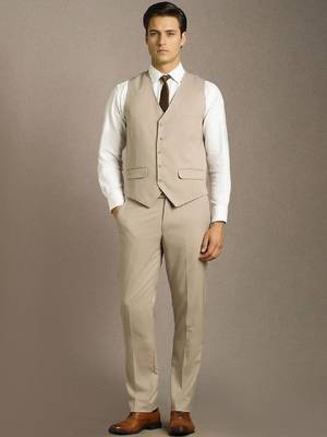 Slim-fit single-breasted three-piece suit 3