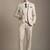 Textured slim-fit single-breasted three-piece suit