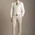 Textured slim-fit single-breasted three-piece suit