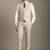 Textured slim-fit single-breasted three-piece suit