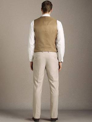 Textured slim-fit single-breasted three-piece suit 4