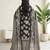 Black printed cotton blend stitched floral print salwar kurta dupatta for women