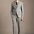 Textured slim-fit single-breasted three-piece suit
