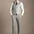 Textured slim-fit single-breasted three-piece suit