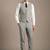 Textured slim-fit single-breasted three-piece suit