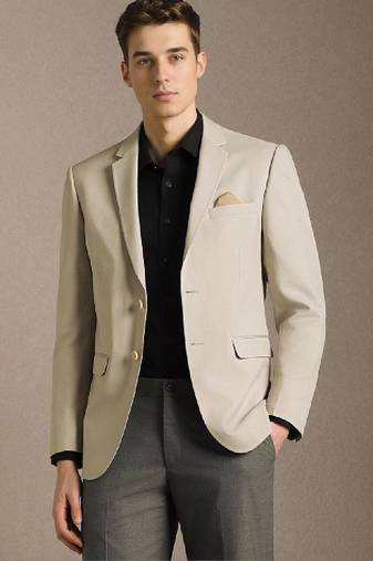 Slim-fit single-breasted two-piece suit