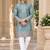 Men's dusty teal zari thread embroidery work kurta pajama
