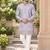 Men's lavender zari thread embroidery work kurta pajama