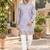 Men's lavender zari thread embroidery work kurta pajama