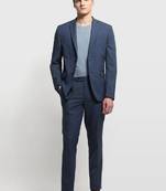 Men single-breasted notched lapel tailored fit blazer and trousers