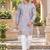 Men's lavender zari thread embroidery work kurta pajama