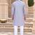 Men's lavender zari thread embroidery work kurta pajama