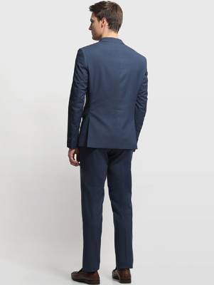 Men single-breasted notched lapel tailored fit blazer and trousers 4