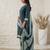 Teal printed cotton blend stitched geometric print salwar kurta dupatta for women