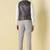 Self design notched lapel slim fit 3 piece suit