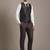 Self design notched lapel slim fit 3 piece suit