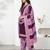 Purple printed cotton blend stitched geometric print salwar kurta dupatta for women