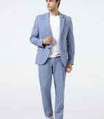Slim-fit single-breasted two-piece suit