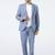 Slim-fit single-breasted two-piece suit