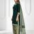 Green printed cotton blend stitched geometric print salwar kurta dupatta for women