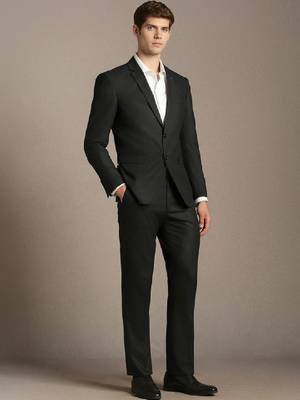 Self design notched lapel slim fit 2 piece blazer and trousers suits 2