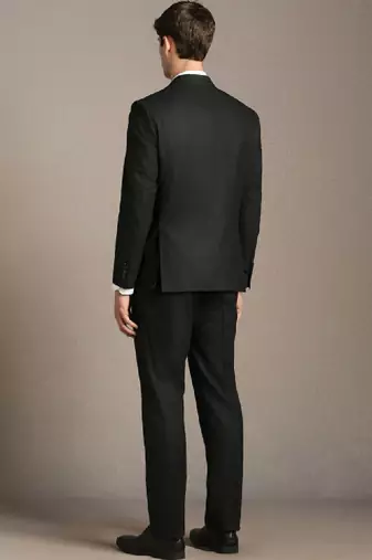 Self design notched lapel slim fit 2 piece blazer and trousers suits