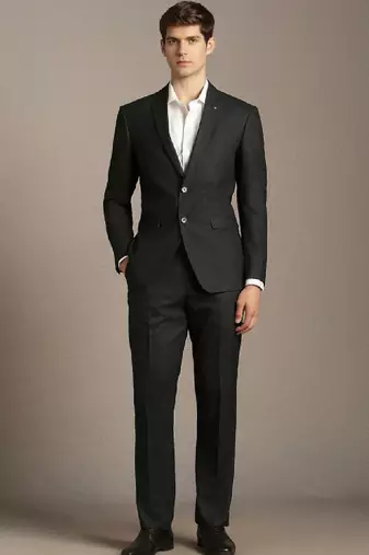 Self design notched lapel slim fit 2 piece blazer and trousers suits