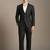 Self design notched lapel slim fit 2 piece blazer and trousers suits