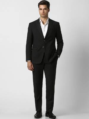 Notched lapel tailored fit 2 piece blazer and trousers suits 1